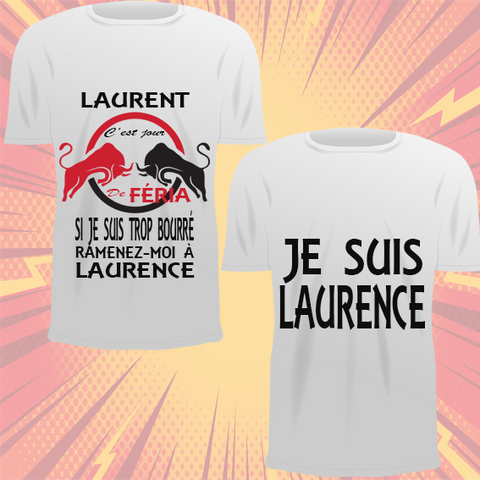 Tee-shirt personnalisé  Jour de féria, trop bourré me ramener à KDO UNIQUE Béziers