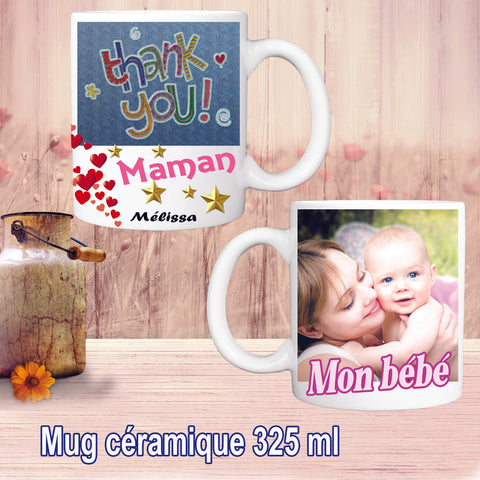 Personnalisez nos mug céramique 325 ml