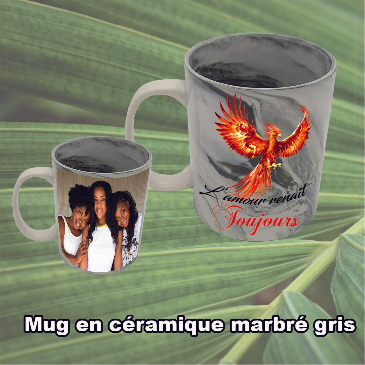 Mug à personnalisé avec photo, texte, logo... en céramique marbré  KDO UNIQUE Béziers