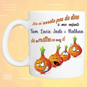 Mug personnalisé se ranger en rang d'oignon KDO UNIQUE Béziers