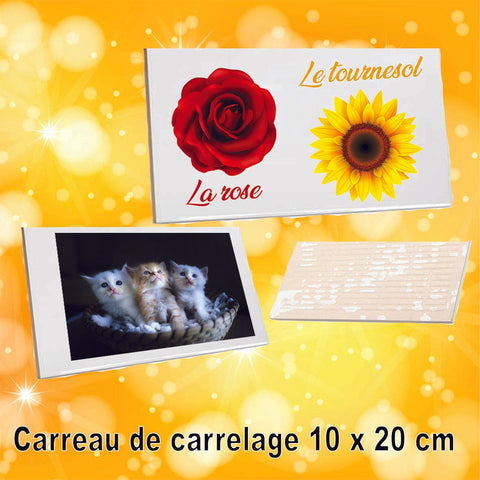 carrelage à personnaliser rectangulaire 10 x 20 cm KDO UNIQUE Béziers