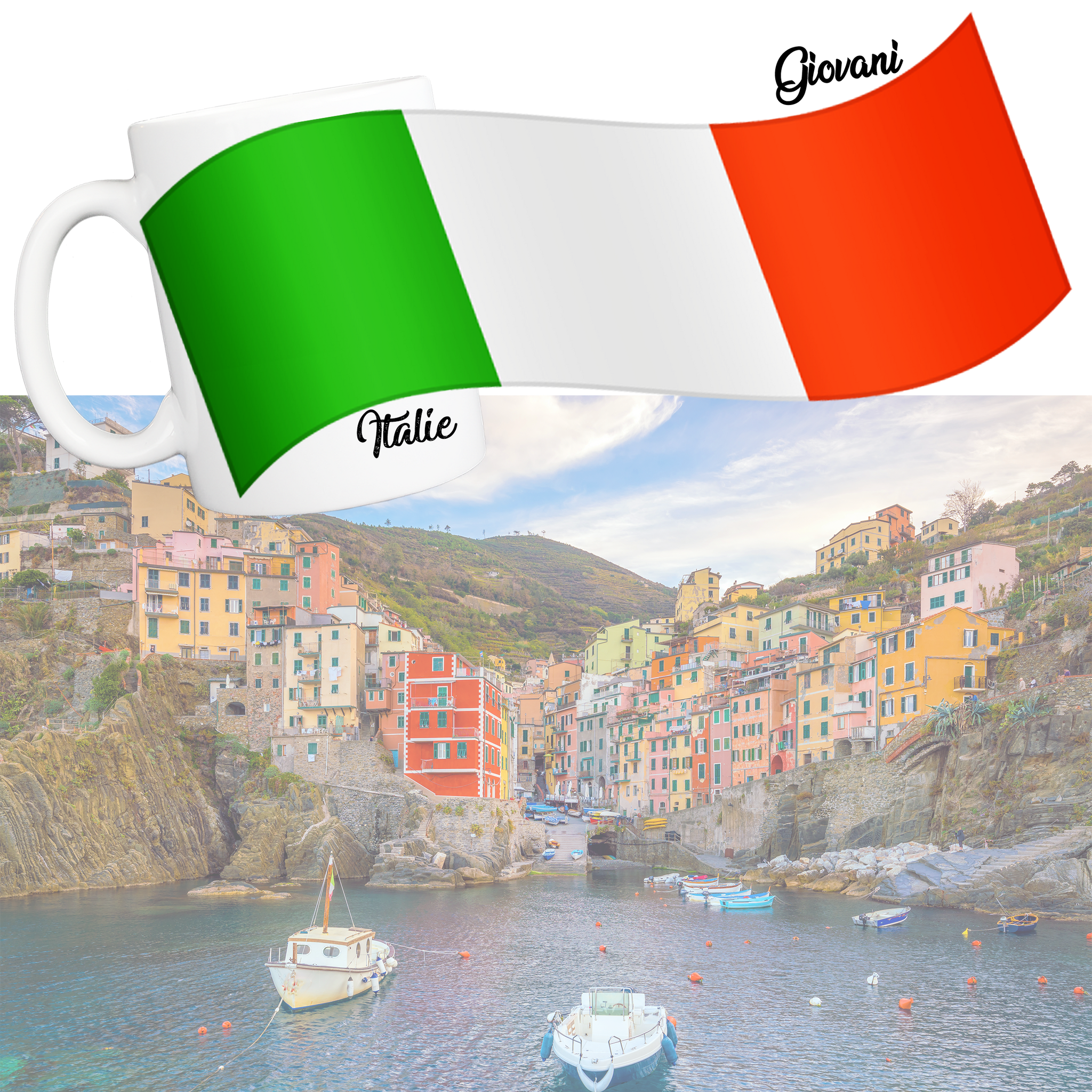 Mug personnalisé drapeau Italie KDO UNIQUE