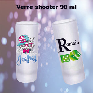 Verre à shooter à personnaliser 90 ml avec photo, texte, logo... KDO UNIQUE